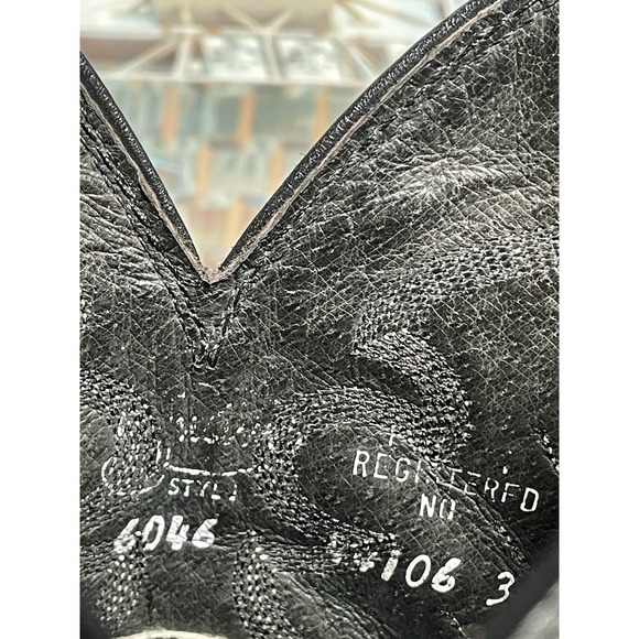 Vintage Justin Black Snake Skin Cowboy Western Boots Mens Sz 7.5 D/6046 USA Made - Picture 12 of 13